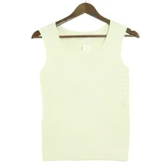 【新品 23SS】 GU ジーユー 春夏 リブ ニット★ スクエアネック ニット タンクトップ Sz.M レディース