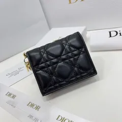 【本日限定特価】Dior ミニレディディオール財布 秋冬新作 ブラック/ピンク/グレー 藤編みステッチデザイン[本日特価|新品未使用品]
