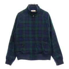 BROOKS BROTHERS (ブルックス ブラザーズ) チェック ジップアップ ウール ジャケット ブルゾン グリーン/ブルー 100070047のサムネイル
