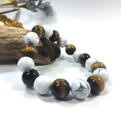하우라이트×타이거 아이 파워 스톤 팔찌 12mm 천연석 브레스 맨즈·레이디스 남성·여성 수주 브레스 개운 [24]