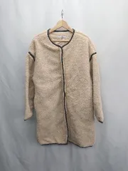 ◇ ⊇ classicalelf クラシカルエルフ ボア パイピング 長袖 コート サイズXL ベージュ レディース E  【1503050033749】