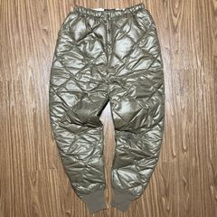 60s Eddie Bauer キルティングダウンパンツ オリーブカーキ M 日の出タグ