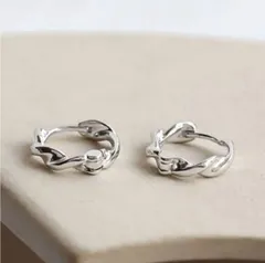 P62 【ギフト箱無料】大人気 シルバー リング フープピアス S925