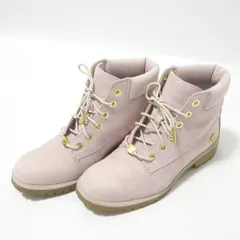 良品 Timberland ティンバーランド ヌバックレザー レースアップ ショートブーツ US7 24cm ピンク レディース 古着 中古 USED