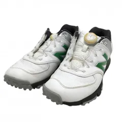 ★特価★ニューバランスゴルフ ゴルフシューズ 白×グリーン MGB574WG BOA  メンズ 25.5 ゴルフウェア New Balance
