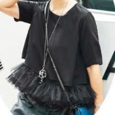 新品 タグ付 未使用 Chesty チェスティ チュールフリンジトップス 半袖 シャツ Tシャツ トップス フリンジ チュール フリル 上品 ブラック 黒 サイズ1 レディース 夏 有明ガーデンrecollect店 2 No.582H