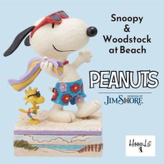 スヌーピー＆ウッドストック アット ビーチ ジムショア アンティーク フィギュア Snoopy & Woodstock at Beach ピーナッツ JIM SHORE 正規輸入品 かわいい おしゃれ インテリア 雑貨 人形 プレゼント ギフト 飾り