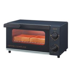 【数量限定】コイズミ オーブントースター 2枚焼き タイマー15分 ヒーター3段階切替 トレー付き 1000W ブラック KOS-1032/K