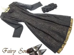 ★送料無料★9号☆チュールにアニマル柄のワンピース(OPN6504)