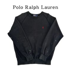 【XL】Polo by Ralph Lauren ポロ バイ ラルフローレン　黒　ブラック　スミクロ　　スウェット　ヴィンテージ　ビンテージ