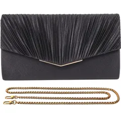 [TIGLOSS] [ティグロス] パーティーバッグ 結婚式 バッグ 大きめ ウェディングプランナー監修 レディース フォーマル カバン クラッチバッグ(ブラック) [ブラック]