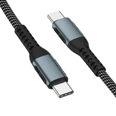 特価商品 USB Type C ケーブル (1本セット 2m) Popolier 【USB PD対応/ 100W/5A 急速充電】高速データ転送 タイプC 充電ケーブル 高耐久ナイロン スマートフォン、タブレット、ノートパソコンのタイプｃ機種に対応【ビデオ出