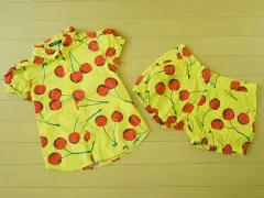 チャビーギャング chubbygang 子供服 女の子 女児 シャツとショートパンツ ショート パンツ ズボン ボトムス 2点セット 130cm ★3 キッズ 【中古】 ユーズド ガールズ アウトレット リサイクル 古着 子ども服