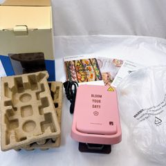 【限定カラー・レア】レコルト プレスサンドメーカー プラッド RPS-2 ピンク Bloom Your Day!! 花柄プレート付 ホットサンドメーカー 電気式 700W レシピブック付 朝食ランチおやつに最適
