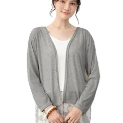 『大人気』 薄手 長袖 羽織り 春夏 透け感 前開き ボレロ サマーニット ショート丈 ニットカーディガン トップス シアー レディース アウター 冷房対策 カーディガン UVカット ゆったり [Foravana] 体型カバー 通勤