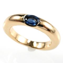 Cartier カルティエ エリプス リング サファイア K18 イエローゴールド SIZE:50 AU750 指輪