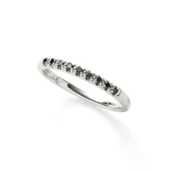 WISP ダイヤモンド0.25ct Pt900 ウェーブハーフエタニティリング 