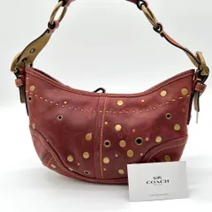 【良品】COACH ハンドバッグ セミショルダーバッグ ハーフムーン レザー