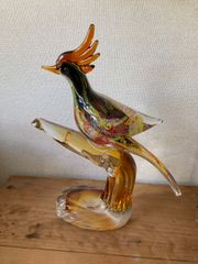 マルティグラス 鳥 オブジェ 置物 美術 ガラス