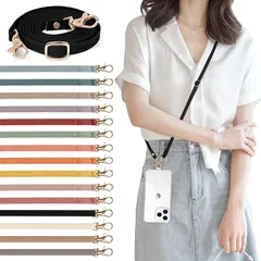 【新品】 [Mavanda] スマホストラップ スマホ ショルダーストラップ スマホ首掛けストラップ ストラップ 肩紐 スマホ ストラップ 首掛け スマホ ストラップ 携帯ショルダー 約70cm～約135cm長さ調節可能 ストラップ 携帯 革 iphone 0