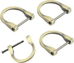 fogman Dカン Dリング ネジ式 アクセサリ キーホルダー 金具 バックル 4個セット(ブロンズ)