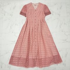 美品♡希少42】ローズティアラ ケミカルフラワーレースフレア