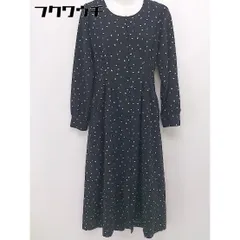 ◇ continuer de NICE CLAUP コンティニュエ デ ナイスクラップ 長袖 ロング ワンピース サイズF ブラック レディース 【中古】 【1105140005904】