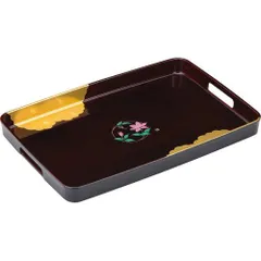【新品・2営業日で発送】想贈 紀州塗 金雲花丸鉄線 長手盆 26556