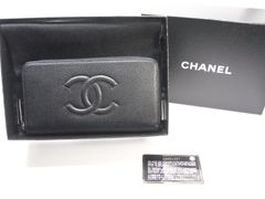 【新品未使用品】CHANEL (シャネル)　ココマーク  キャビアスキン ラウンドファスナー長財布  A50071 ブラック シルバー金具　グレインドカーフスキン
