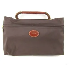 ロンシャン ハンドバッグ ポーチ ナイロン フランス製 鞄 カバン ブランド レディース ブラウン Longchamp 【中古】