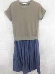 ◇ niko and... ニコアンド  半袖 膝下丈 ワンピース  カーキ レディース  【中古】 【1002796929137】