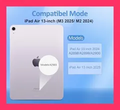 【スタッフおすすめ！】【T Tersely クリアケース】iPad Air 13インチ M3 (2025) 用/iPad Air 13インチ M2 (2024) 対応 耐久性 ケース カバー 落下防止 タブレットケース 超スリム 極薄 TP