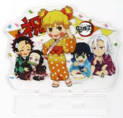 【中古】アクリルスタンド・アクリルパネル 集合 アクリルスタンド 「鬼滅の刃×ufotable Cafe/マチ★アソビCAFE 我妻善逸誕生祭2022」