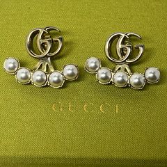 gucci ピアス パール　グッチ　真珠　ブランドピアス GUCCI グッチ ピアス レディース ブランド GGマーモント
