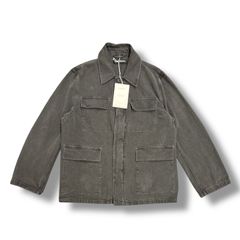 参考上代89100円 未使用品 OUR LEGACY 24AW UNIFORM JACKET ユニフォームジャケット コットンキャンバスシャツジャケット アワーレガシー M4241UA  アッシュブラック 48 90191A7