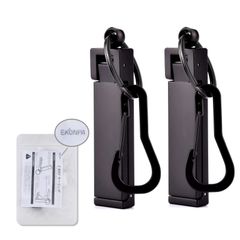 【在庫セール】テーブルフック ススマホスタンド バッグハンガー 多機能キーホルダー 折りたたみ式収納 Ekonpa マットブラックx2