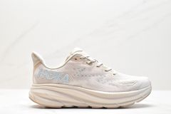 [ホカオネオネ] HOKA ONE ONE CLIFTON 9 ワイド ランニングシューズ 厚底 男女兼用 ベージュ ロード・マラソン対応#わふうひゃっぽうばこ