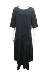 23AW✨️センソユニコ 芽風 アシンメトリー ワンピース ロングチュニック 黒 23AW✨️センソユニコ 芽風 アシンメトリー ワンピース ロング