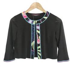 レオナール　カンカン　カットソー　トリム　花柄　LL LEONARD カットソー 花柄 トリム 長袖 コットン マルチカラー