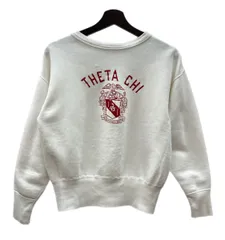 チャンピオン Champion 50s 50年代 小文字ランタグ Vintage ヴィンテージ THETA CHI 白 サイズ不明 スウェット プリント ホワイト 104MT-1064