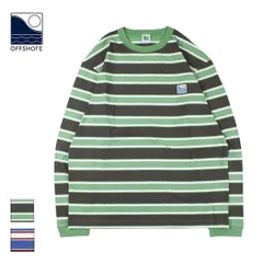 【新品】 OFFSHORE オフショア MULTI BORDER L/S TEE メンズ/レディース グリーン/ブルー S-XL OS23-2CS-001のサムネイル