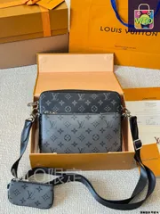 【今日特価】LV トリオ ブラックサムライ 3 ピース メッセンジャーバッグ（LV Trio Black Samurai 3 - piece Messenger Bag）-WTO輸入1