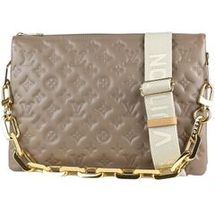 LOUIS VUITTON/ルイ ヴィトン　クッサン MM（ショルダーバッグ）　モノグラム ラムレザー　トープ（グレー）　M21276【新品同様品】