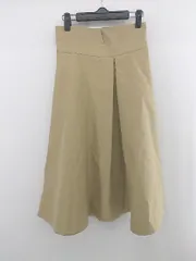 ◇ 組曲 クミキョク ロング フレア スカート サイズ2 ベージュ系 レディース E  【1306050029978】