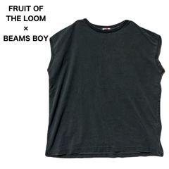 FRUIT OF THE LOOM×BEAMS BOY  ノースリーブ　ピグメント加工　S