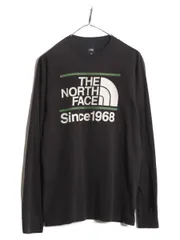 【お得なクーポン配布中!】 ノースフェイス プリント 長袖 Tシャツ メンズ S 黒 The North Face アウトドア ロンT クルーネック ロングスリーブ ブラック 長袖Tシャツ