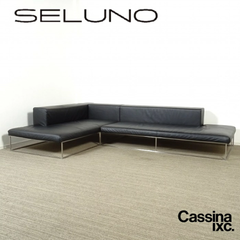 ◾︎SELUNO◾︎ 【展示超美品】Cassina ixc. カッシーナイクスシー  ILE / イル システムソファ / FX黒本革 180万 v439