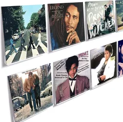 レコード 壁掛け レコード ラック cdラック アクリル製 透明 LPレコード ウォールディスプレイラック 簡単取付 小物収納 マガジンラック 「4個セット」