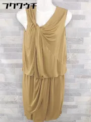 ◇ ships little black シップスリトルブラック ノースリーブ 膝丈 ワンピース ブラウン レディース 【中古】 【1104050005578】