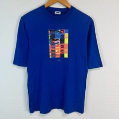JUN MEN 준멘 T셔츠 프린트 T 아트계 그래픽계 COLOUR 5분 소매 블루 맨즈 헌옷 스트리트 아카이브